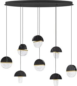 Lustra decorativa cu 8 pendule LED 3000K DORIN