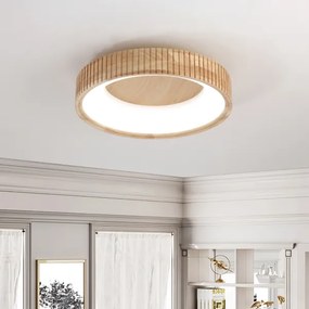 Brilagi - Plafonieră LED FALCON WOOD MODERN, 30W, 230V, Ø45 cm, corp din lemn
