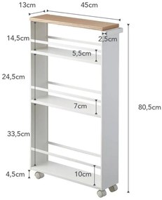 Etajeră de baie albă din metal 47,5x81 cm Tower – YAMAZAKI