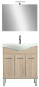 Mobilier complet de baie Nerva Prime 75, stejar Sonoma