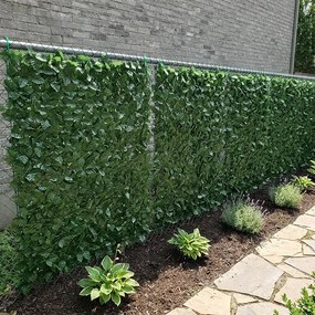 Gard viu artificial verde decorativ cu frunze verzi 300x150cm