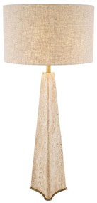 Veioza, Lampa de masa LUX cu baza din travertin Benson
