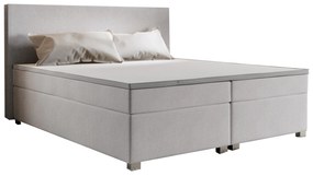 Pat matrimonial Boxspring 160 cm Simon Comfort (bej) (cu saltea, fără sp. depozitare). 1056324