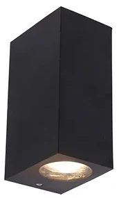 Lampă de perete inteligentă din plastic negru incl. 2 GU10 Wi-Fi - Baleno