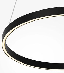 Lustra inelara suspendata LED Rim 60cm negru