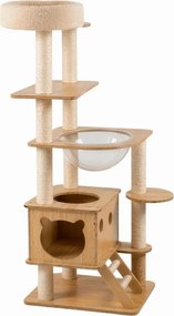 Ansamblu de joaca pentru pisici HAPPY CAT 147x40x40 cm, bej