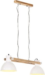 vidaXL Lampă suspendată industrială, 25 W, alb, 109 cm, E27
