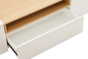 Comoda TV suspendata LOFT 160cm natur/ alb