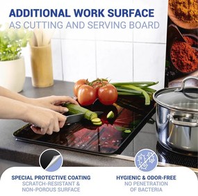 Set 2 protecții din sticlă pentru aragaz Wenko Spices, 52 x 30 cm