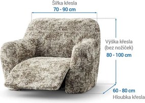 Gaico Huse bielastice MARMO bej fotoliu de relaxare (l. 70 - 90 cm)