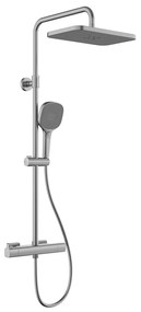 KFA Armatura 5756-910-61 - Set de duș MALAGA cu baterie termostatică, gri metalic