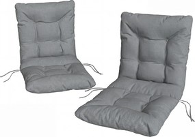 Outsunny Pernă de exterior cu spătar și chingi, saltea hidrofugă pentru interior și exterior, Gri deschis | Aosom Romania