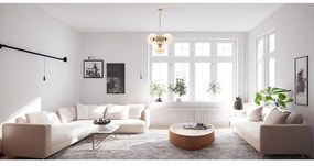 Lustră galben-auriu cu abajur din sticlă ø 15 cm Hector – Squid Lighting