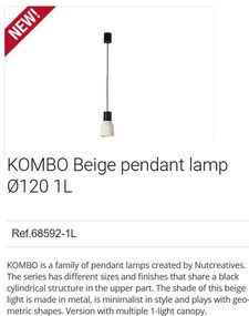 Pendul modern design minimalist KOMBO bej 12cm