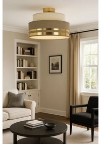 Plafonieră TAMI 1xE27/60W/230V bej/maro/auriu