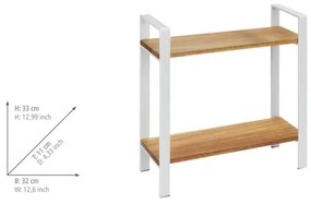 WENKO 53024100 - Poliță LOUISA, 32 x 33 cm, alb/maro