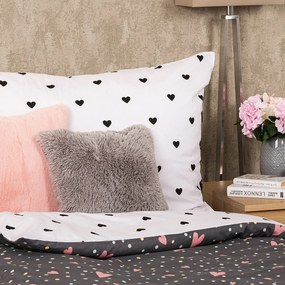 Lenjerie de pat din bumbac 4Home Inimioare, 220 x 200 cm, 2 buc. 70 x 90 cm