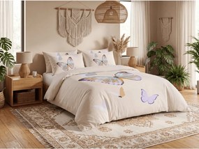 Lenjerie de pat din bumbac Culoare crem, BURNING BUTTERFLY