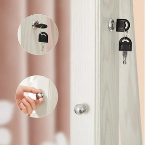 Dulap depozitare bijuterii cu oglinda 10, 38 x 38 x 161 cm