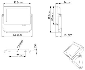 Proiector LED de exterior PROJECTLINE LED/20W/230V IP65 3000K Philips
