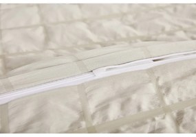 Lenjerie de pat bej din țesătură crep pentru pat de o persoană 140x200 cm Naomi – My House