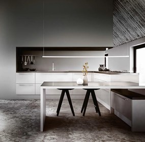 Lustra LED liniara design modern minimalist YOKO SP BIANCO