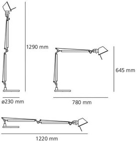 Artemide AR A004420+AR A005320 COMPLET - Lampă de masă TOLOMEO 1xE27/70W/230V