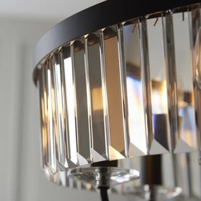 Endon 100711 - Candelabru suspendat pe lanț CHESTERFIELD, 6xE14/6W/230V, Ø 55 cm, negru