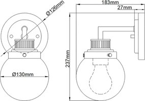 Quintiesse QN-POPPY1-HB-BATH - Aplică de perete pentru baie POPPY 1xE27/60W/230V IP44 auriu