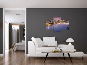 Tablou cu orașul Bratislava cu râu (90x60 cm)