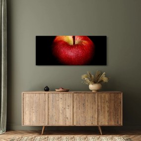 Tablou cu măr pe fundal negru (120x50 cm)
