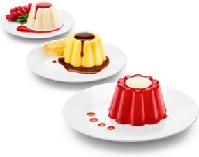 Set 4 forme pentru budincă Metaltex, ø 8 x 7 cm