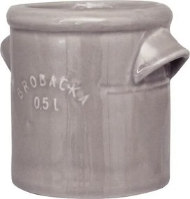 Ghiveci din ceramică glazurată manual 0,5L bej, „Brobacka"
