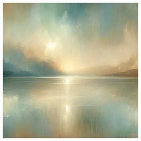 Tablou tonuri delicate ale naturii la lac