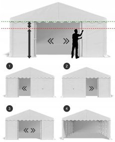 Cort de petrecere 5x10m 240g/m2 PE