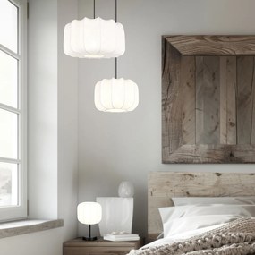 Lampă suspendată Japandi neagră cu alb 25cm - Madleine