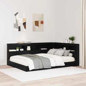 vidaXL Tăblie de depozitare cu raft Stejar negru 140 cm Lemn compozit