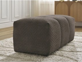 Taburet maro cu tapițerie din țesătură bouclé Roxelane – Bobochic Paris