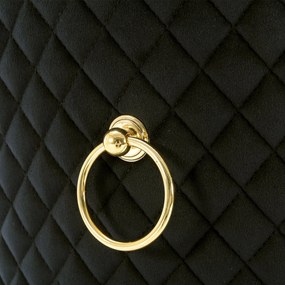 Set de 4 scaune de sufragerie tapițate în catifea, Negru | Aosom Romania