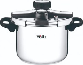 Oală sub presiune Oliver Voltz OV51311C7, 7 l, 100 kPa, două capace, mânere rabatabile, compatibilă cu plitele cu inducție, oțel inoxidabil