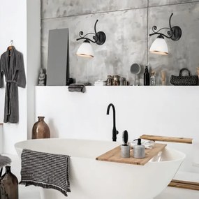 Aplică RETRO II 1xE27/60W/230V negru mat