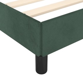 Cadru de pat cu tablie, verde inchis, 160x200 cm, catifea Verde inchis, 160 x 200 cm, Benzi verticale