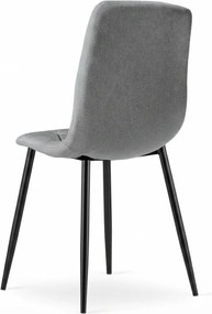 Scaun gri LIBRA PLATINUM GREY cu picioare negre