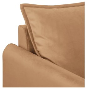 Fotoliu maro cu tapițerie din catifea Juli – Ropez