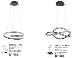 Lustra LED suspendata moderna design elegant GINEVRA 56W