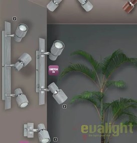 Lustra aplicata design modern 4 spoturi Merkur gri 6128 RX