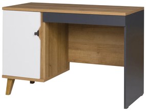 Masă PC Mimone PC (Stejar auriu + Alb mat + grafit). 1051786