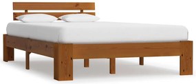 vidaXL Cadru de pat, maro miere, 120 x 200 cm, lemn masiv de pin