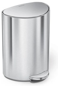 Simplehuman Coș de gunoi cu pedală 6 l,semicircular, oțel inoxidabil mat, plastic