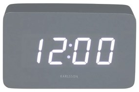 Karlsson 5983GY ceas LED de design cu alarmă gri, 10 cm